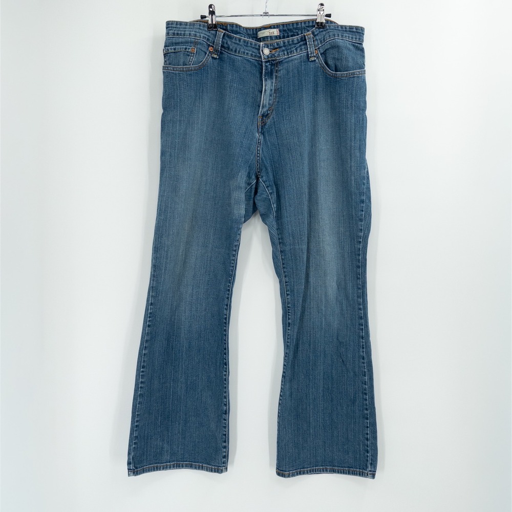 Levi's 515 Bootcut Jeans Womens 20M Blue Stretch Denim Y2K Retro Classic Flare